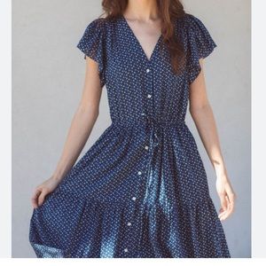 Trovata Birds of Paradise Kristi Dress Seaview Ditsy XS